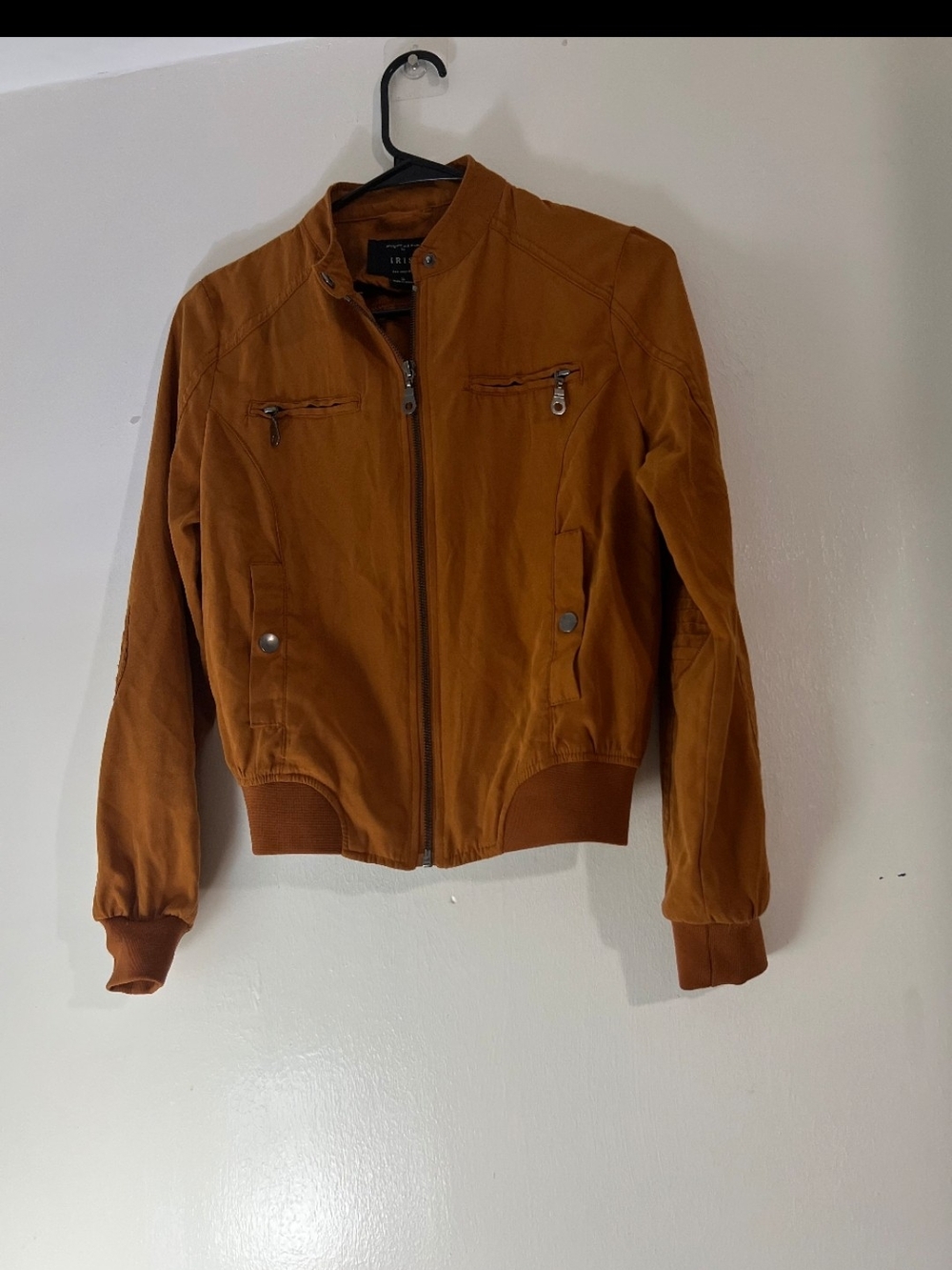 iris Women's Rust Orange Bomber Jacket